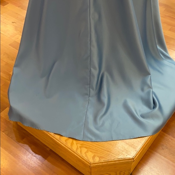 ✔️ slate blue grey bridesmaid dress with pockets - Picture 6 of 9